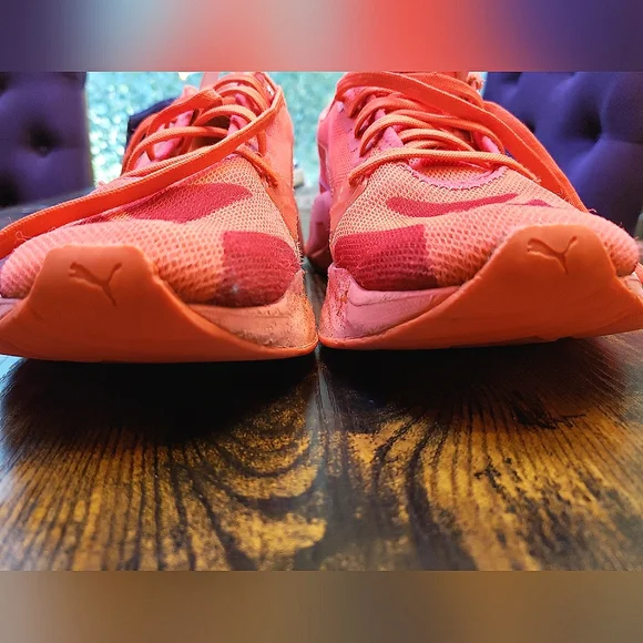 5.5 womens Puma lqdcell optic sheer orange sneakers - Picture 9 of 12